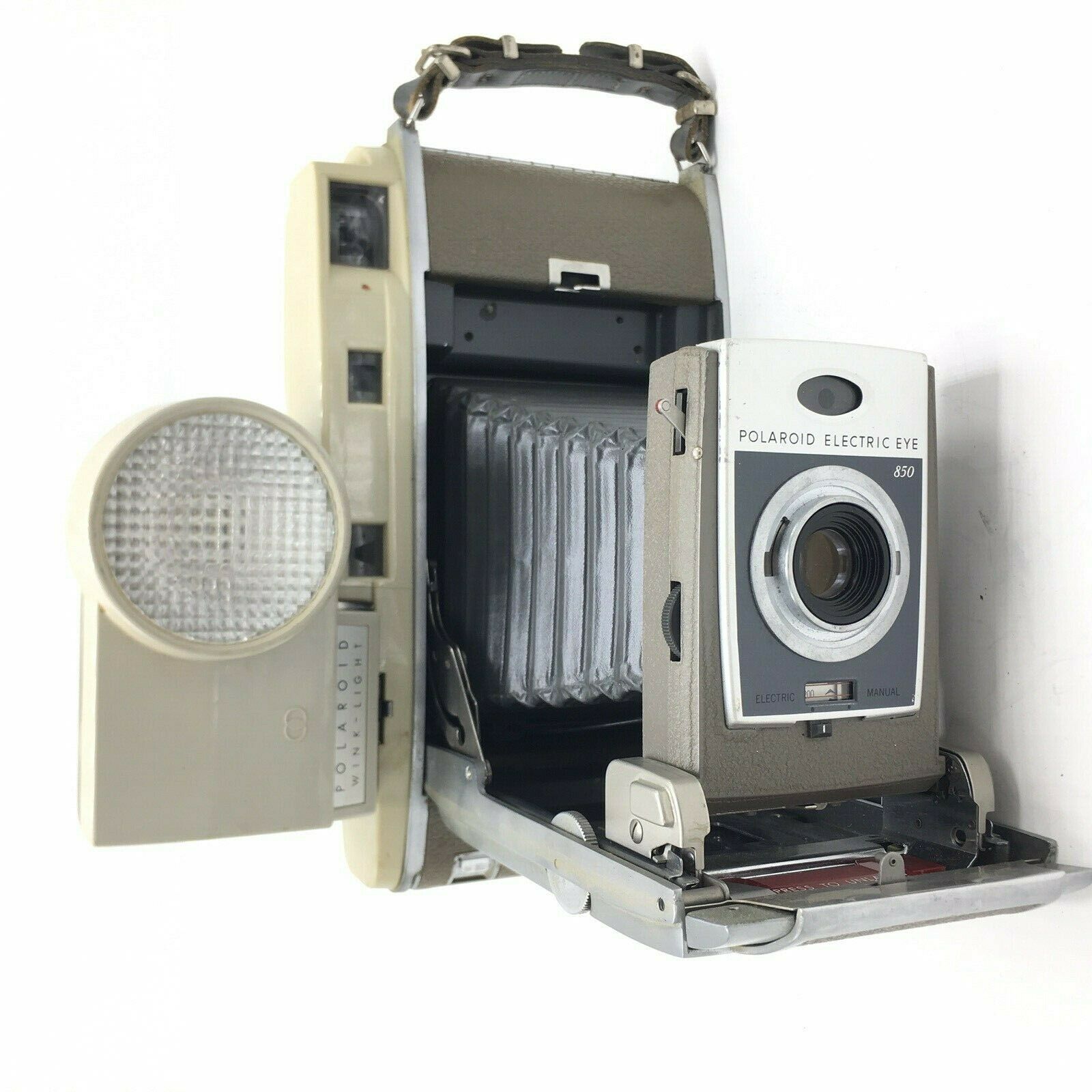 Polaroid Camera Model 850 Electric Eye Land Camera With Flash